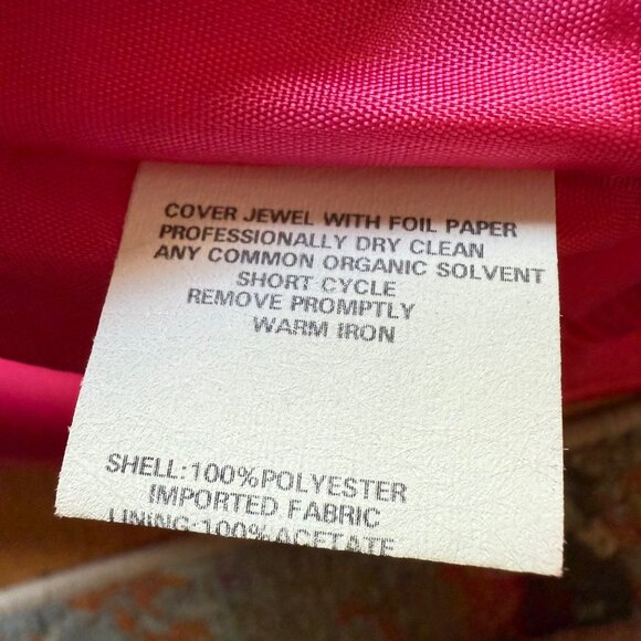 Vintage Jessica McClintock Gunne Sax Size 11/12 Fuchsia Satin Halter Y2K Gown - Picture 8 of 16